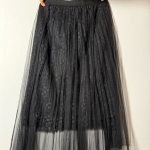 Elegant Black Lace Skirt